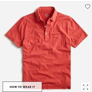 J.Crew Garment-dyed slub cotton polo shirt